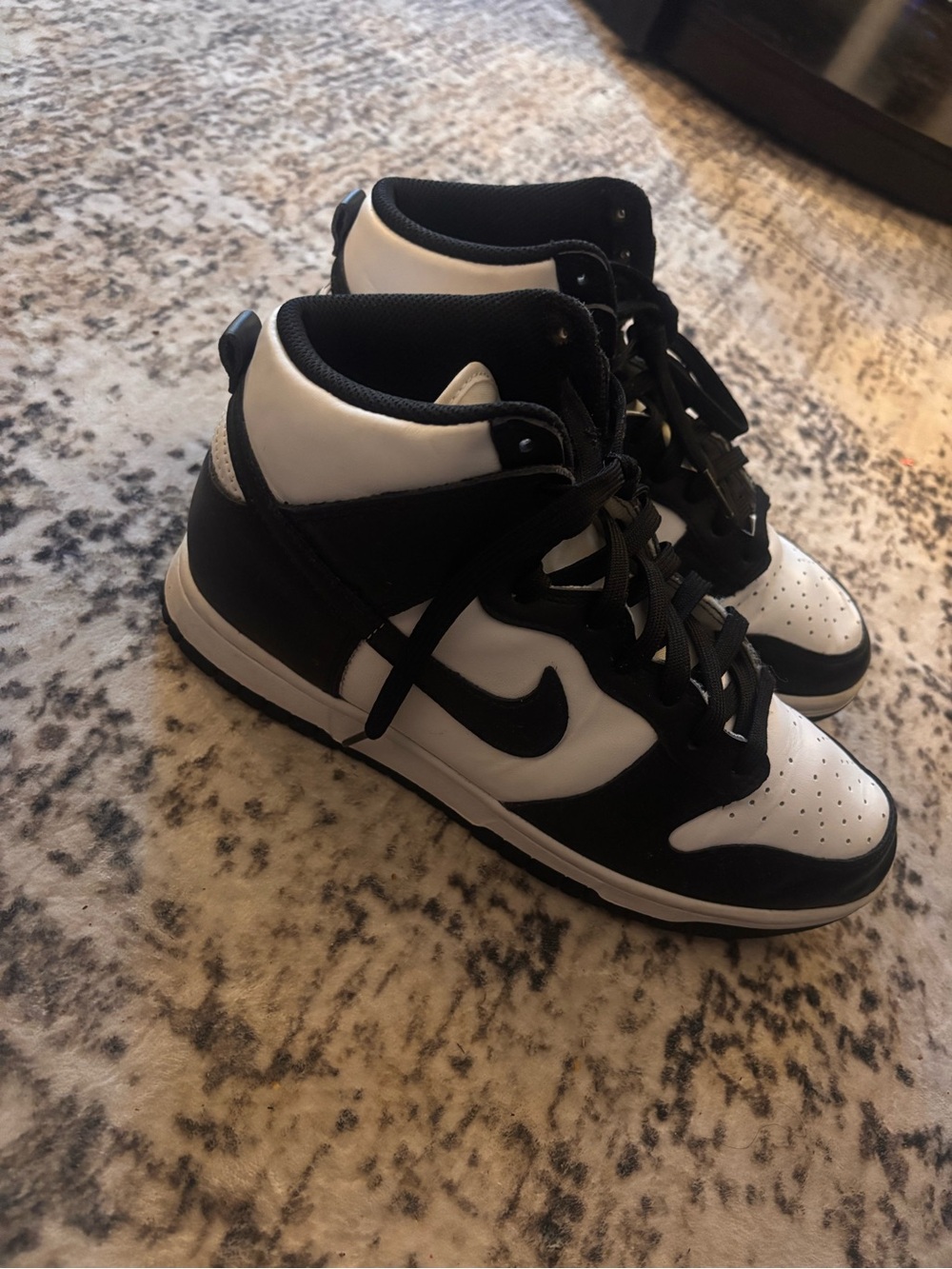Nike Black and White High-Top Sneakers